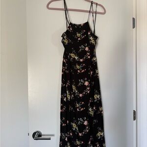 Topshop Black Floral Dress